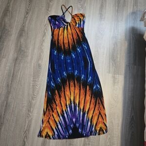 Vibrant Tie-Dye Maxi Dress